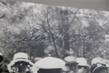 Ben Hogan Signed Black & White Photo of Ben Hogan & Arnold Palmer at 1966 Masters JSA ALOA