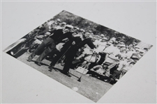 Ben Hogan Signed Black & White Photo of Ben Hogan & Arnold Palmer at 1966 Masters JSA ALOA
