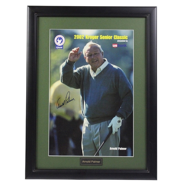 Arnold Palmer Signed Kroger Invitational 16x20 Advertising - Framed JSA ALOA