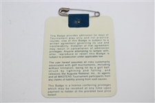 Fred Couples Signed 1992 Masters Tournament SERIES Badge #A00054 JSA ALOA