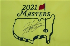 Hideki Matsuyama Signed 2021 Masters Embroidered Flag JSA ALOA