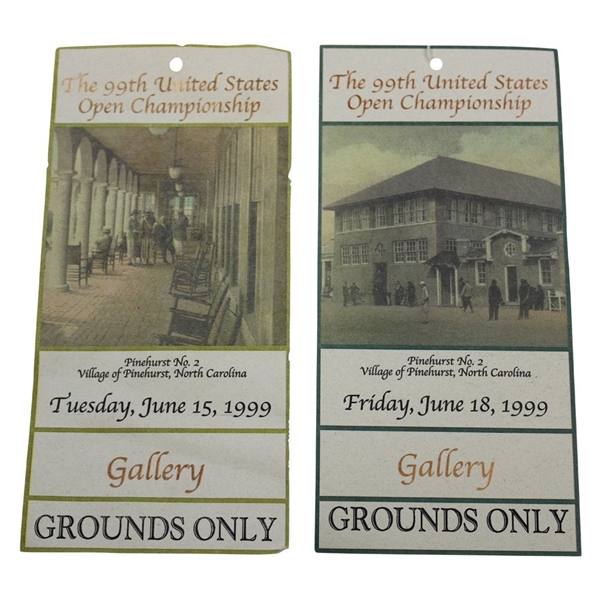 Two (2) 1999 US Open at Pinehurst No. 2 Tickets