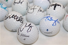 Louis Oosthuizen & 19 Tour Stars Signed Personal Used Golfs Ball JSA ALOA