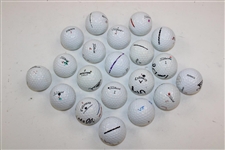 Louis Oosthuizen & 19 Tour Stars Signed Personal Used Golfs Ball JSA ALOA