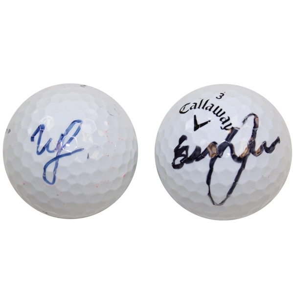 US Open Champions Graeme McDowell & Webb Simpson Signed Callaway Golf Balls JSA ALOA