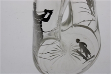 Sterling Silver Overlay Glass Whiskey Decanter
