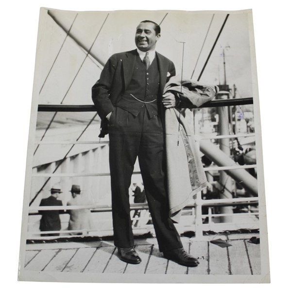 1930 Walter Hagen On A Boat Press Photo