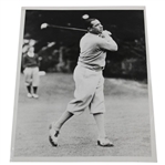 1932 Walter Hagen Post Swing ACME Press Photo