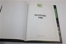 1986 Masters Tournament Green Annual Book - Jack Nicklaus Winner