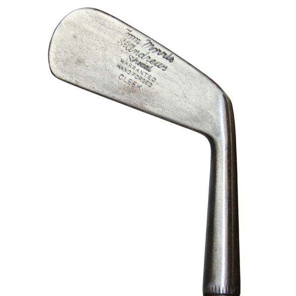 Tom Morris St. Andrews Hickory Shaft Cleek w/Champion Tom Morris Paper Shaft Label