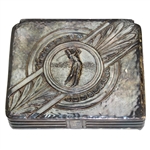 Silver Post Swing Golfer Valuables Box
