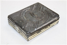 Silver Post Swing Golfer Valuables Box