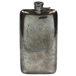 Classic One Down And Two To Go Silver Flask