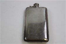 Classic 'One Down And Two To Go' Silver Flask