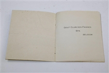 Golf Club Des Dagnes Spa Belgium Booklet w/ 1931 Course Map & Member Fees