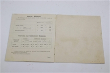 Golf Club Des Dagnes Spa Belgium Booklet w/ 1931 Course Map & Member Fees
