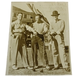 Byron Nelson Signed 1940 LA Open Golfs Big Three Wire Photo With Jimmy Demaret & Other JSA ALOA