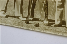Byron Nelson Signed 1940 LA Open 'Golf's Big Three' Wire Photo With Jimmy Demaret & Other JSA ALOA