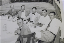 1948 Golf Exhibition Match at Harrisburg CC Original Photo w/Hogan, Sarazen, Munday & Others Around Table