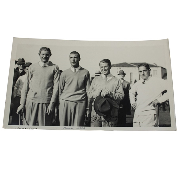 Paul Runyan Signed March 1934 Horton Smith Masters Champ A.D. Mills Original Photo