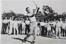 Two (2) Arnold Palmer Original B&W Photos - Post Swing & Putting 