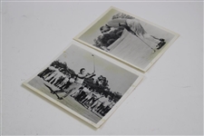 Two (2) Arnold Palmer Original B&W Photos - Post Swing & Putting 