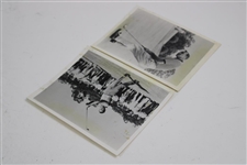 Two (2) Arnold Palmer Original B&W Photos - Post Swing & Putting 