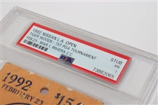 Tiger's First PGA Tournament 1992 Nissan LA Open Grounds Ticket #02193 PSA 73862065