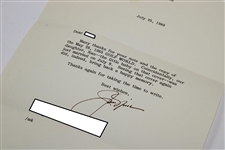 Jack Nicklaus Signed 1989 Letter on Official Letterhead JSA ALOA