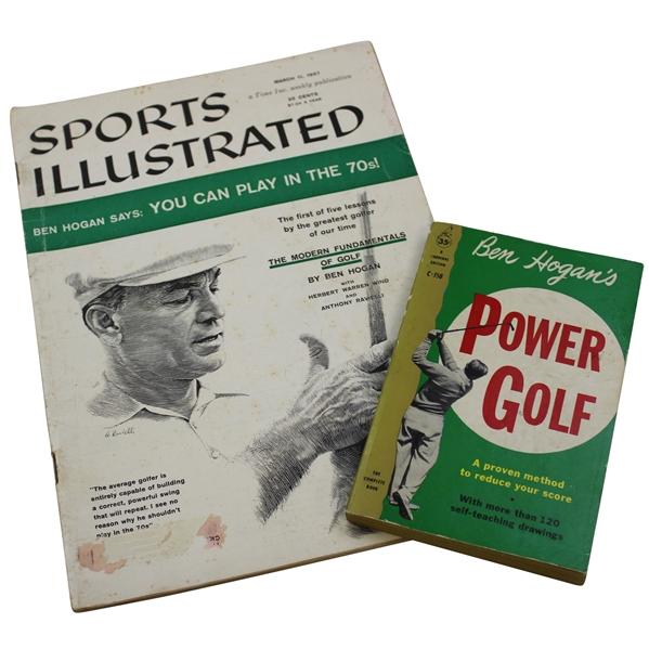 1959 Power Golf by Ben Hogan & 1957 Sports Illustrated w/Hogan on Cover