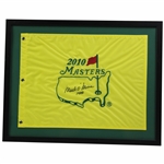 Mark OMeara Signed 2010 Masters Embroidered Flag w/1998 - Framed JSA ALOA