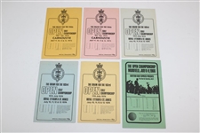 Twenty-Two (22) Misc. The OPEN Championship Order of Play Booklets - 1966-1989