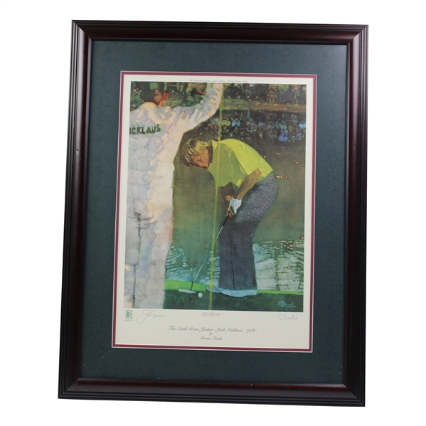 Jack Nicklaus Signed The Sixth Green Jacket Framed Poster LTD #580/600 JSA ALOA