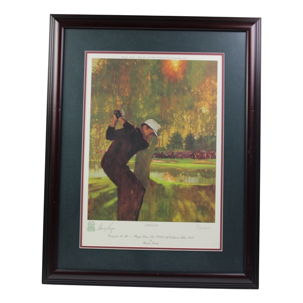 Gary Player Signed Going For It All Framed Poster LTD #580/600 JSA ALOA