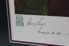 Gary Player Signed Going For It All Framed Poster LTD #580/600 JSA ALOA