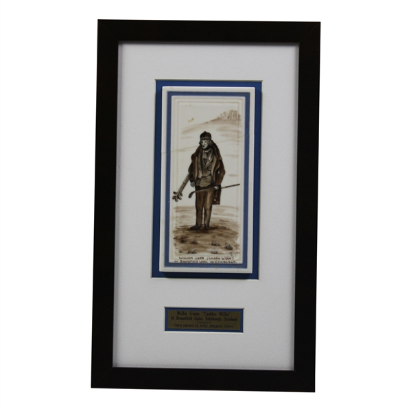 Willie Gunn Caddie Willie Hand Painted Tile By Artist Margaret Downs