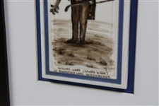 Willie Gunn 'Caddie Willie' Hand Painted Tile By Artist Margaret Downs