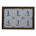 Six (6) Framed Golf Tiles 