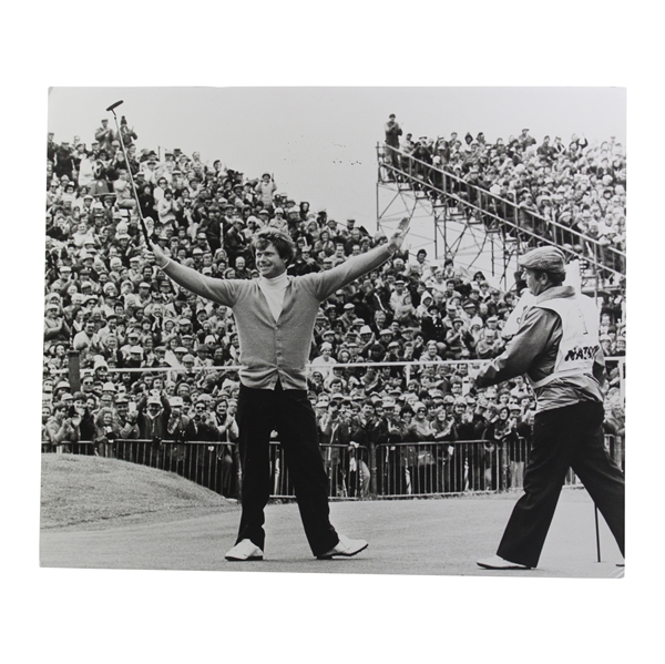 Tom Watson Matted Poster of Him Celebrating
