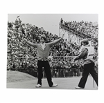 Tom Watson Matted Poster of Him Celebrating