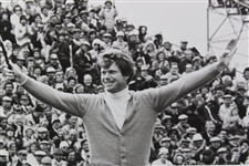 Tom Watson Matted Poster of Him Celebrating