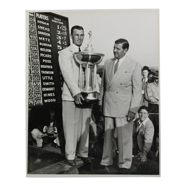 Ben Hogan Posing With Trophy Poster