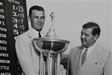 Ben Hogan Posing With Trophy Poster