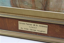Original Arnold Palmer At St. Andrews Framed Painting on Canvas By Artist George Houghton 