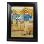 Original Ben And Sam Oil Painting by Artist Robert Fletcher - Framed