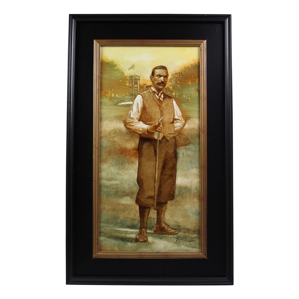 Original Willie Park Jr. Oil Painting by Artist Robert Fletcher - Framed