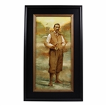 Original Willie Park Jr. Oil Painting by Artist Robert Fletcher - Framed