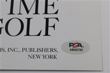 LeRoy Neiman Signed Big Time Golf Page PSA #AM26785