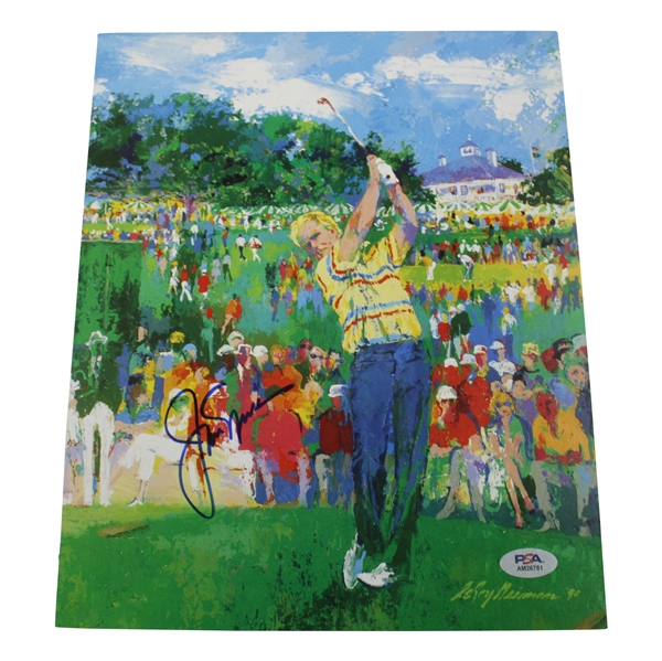 Jack Nicklaus Signed Magazine Page Art PSA #AM26781