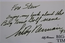 LeRoy Neiman Signed Big Time Golf Page Art PSA #AM26789